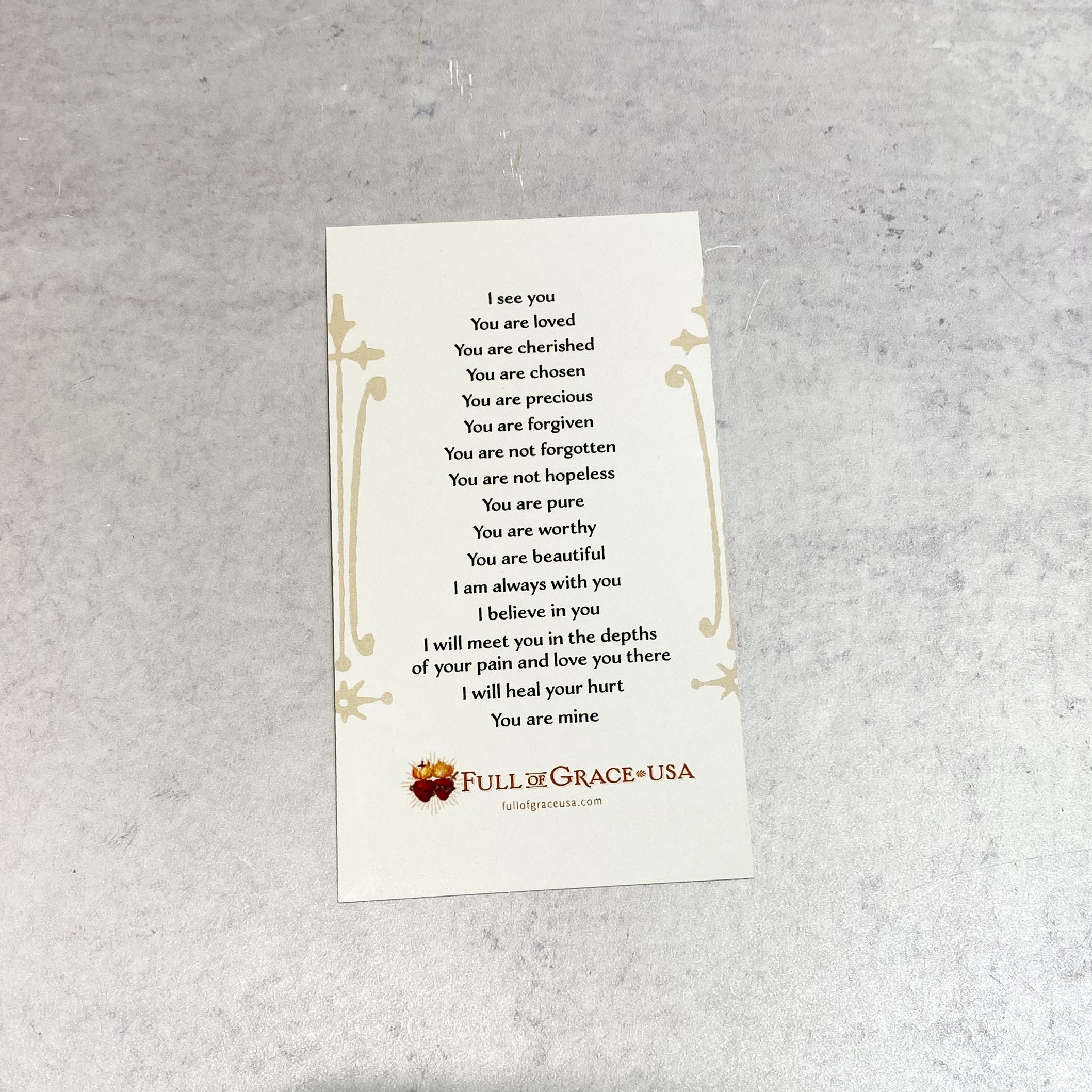 You Are Mine Holy Card NEW