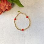 7"L Enamel Cross Gold Bracelet (Assorted Cross Colors)