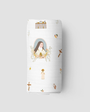 St. Therese of Lisieux Muslin Swaddle Baby Blanket