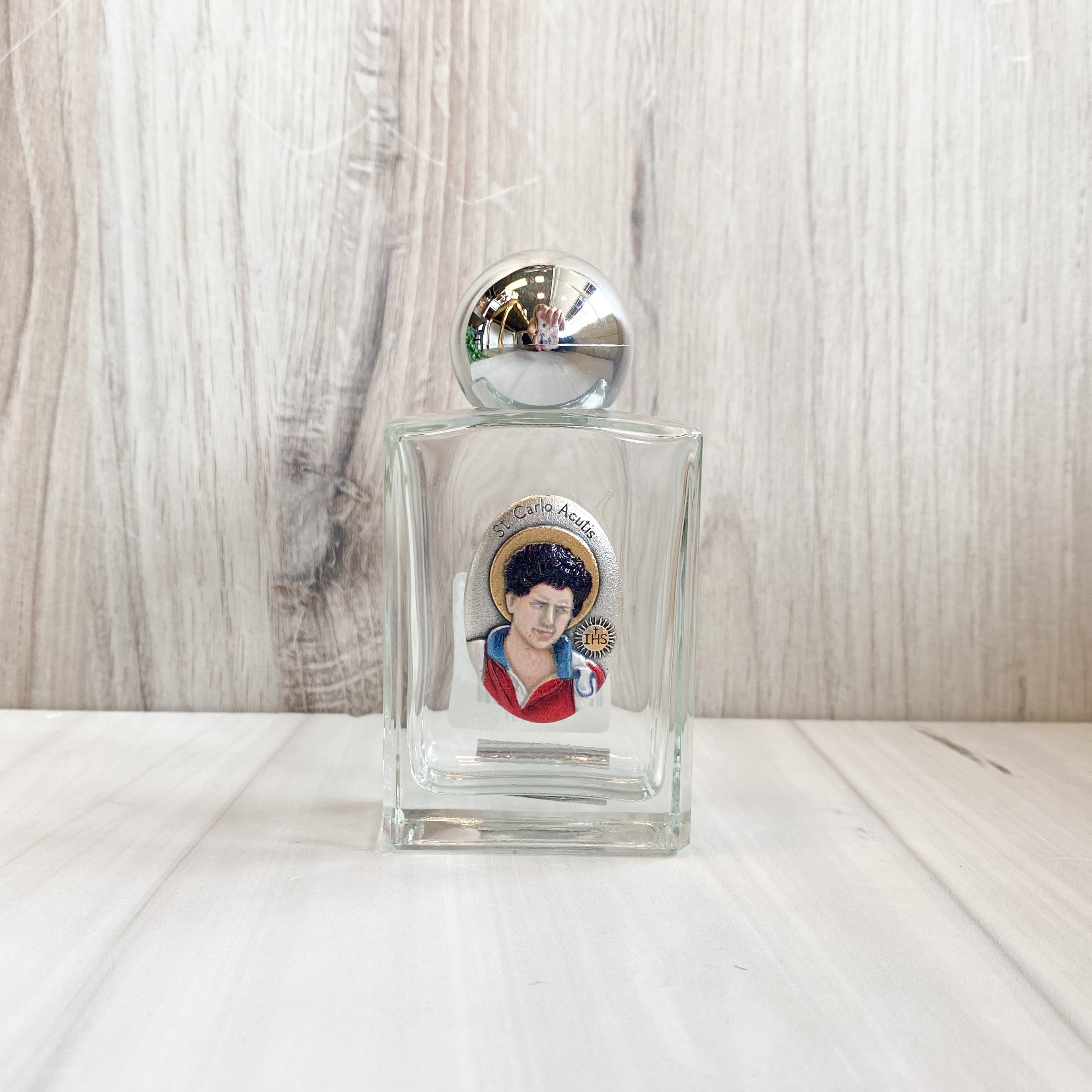Carlo Acutis Holy Water Bottle 3.25"