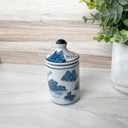 Hand-Painted Stoneware Spice Jar w/ Pattern, 4 Styles