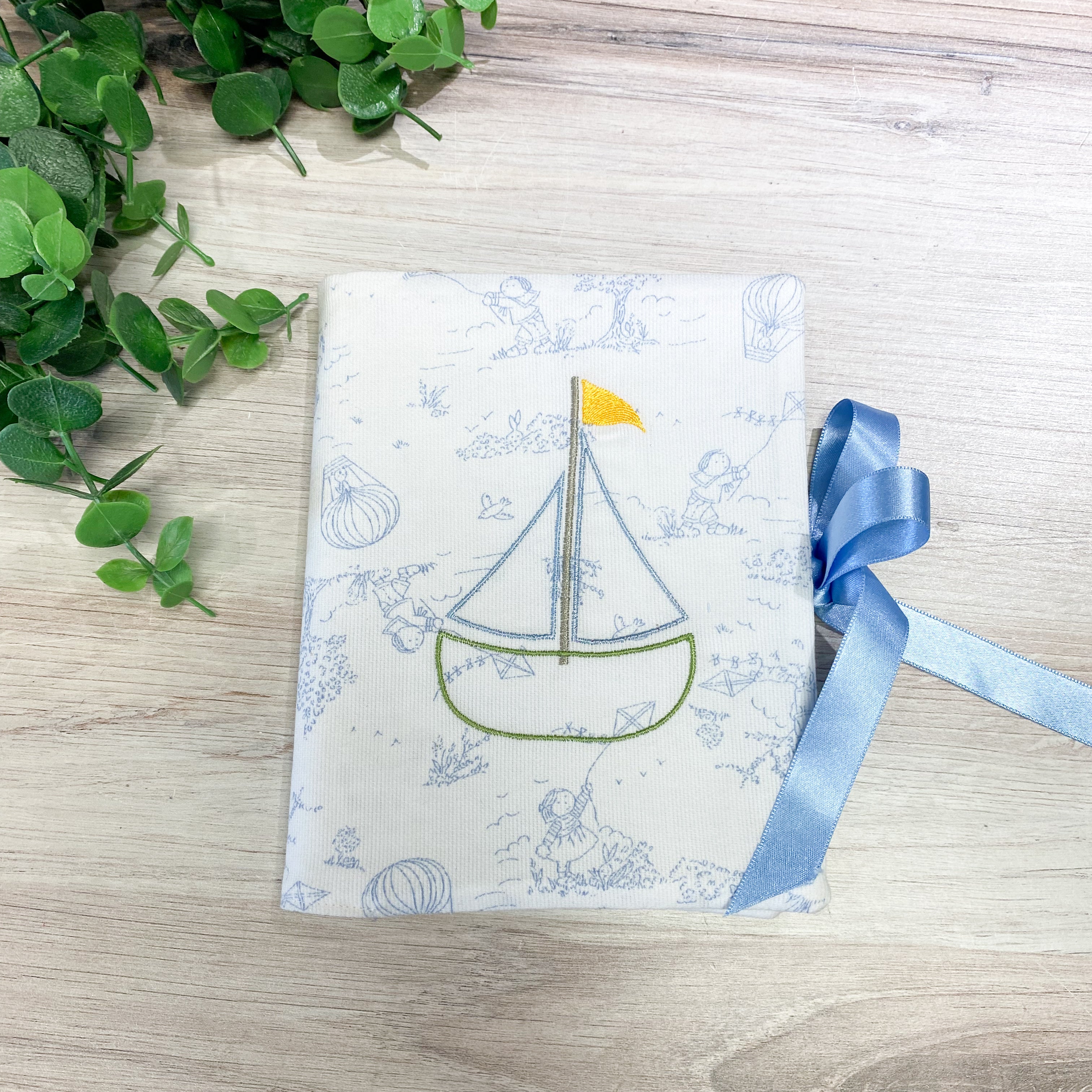 Baby Blue & White Sailboat Album