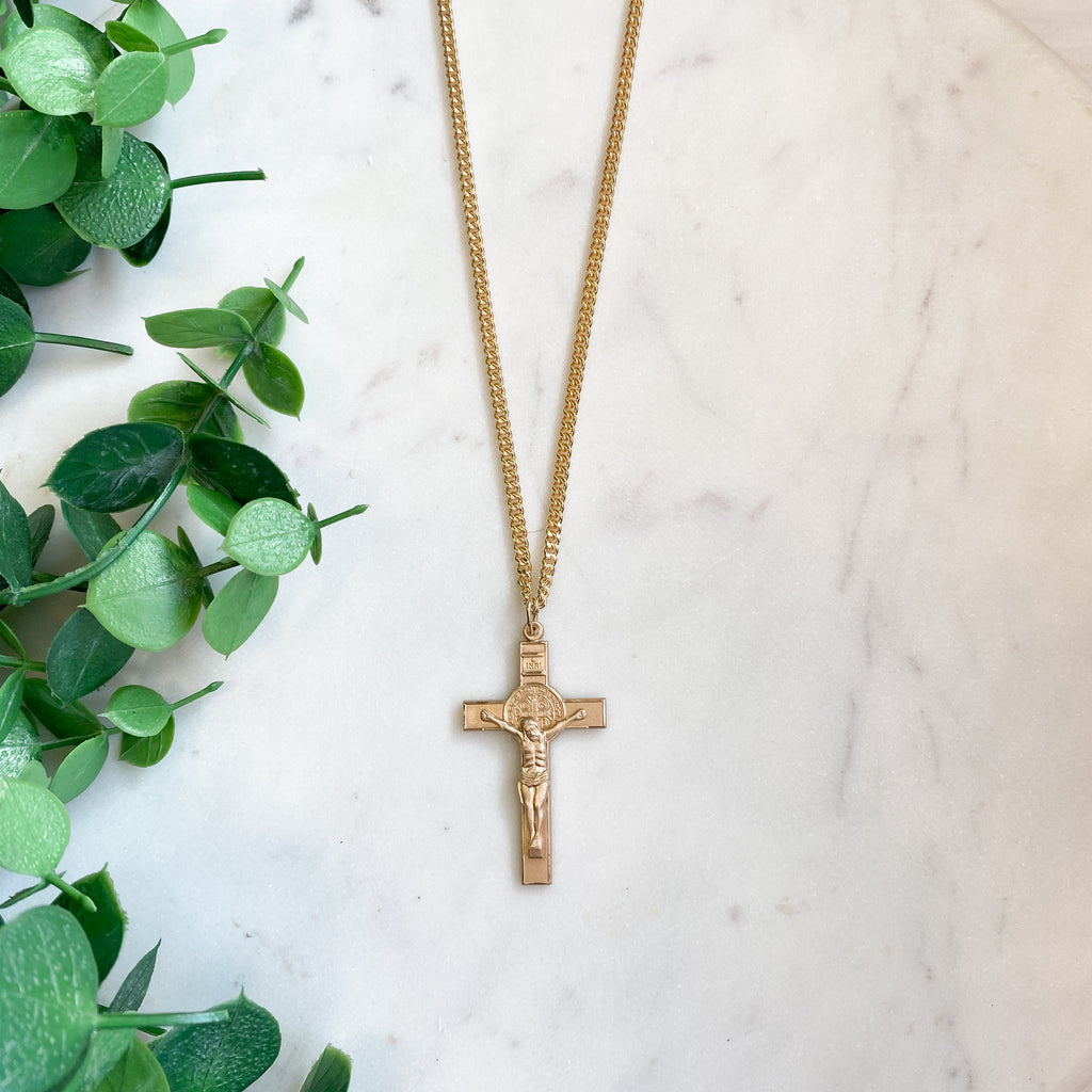 St. Benedict Crucifix Necklace - Large