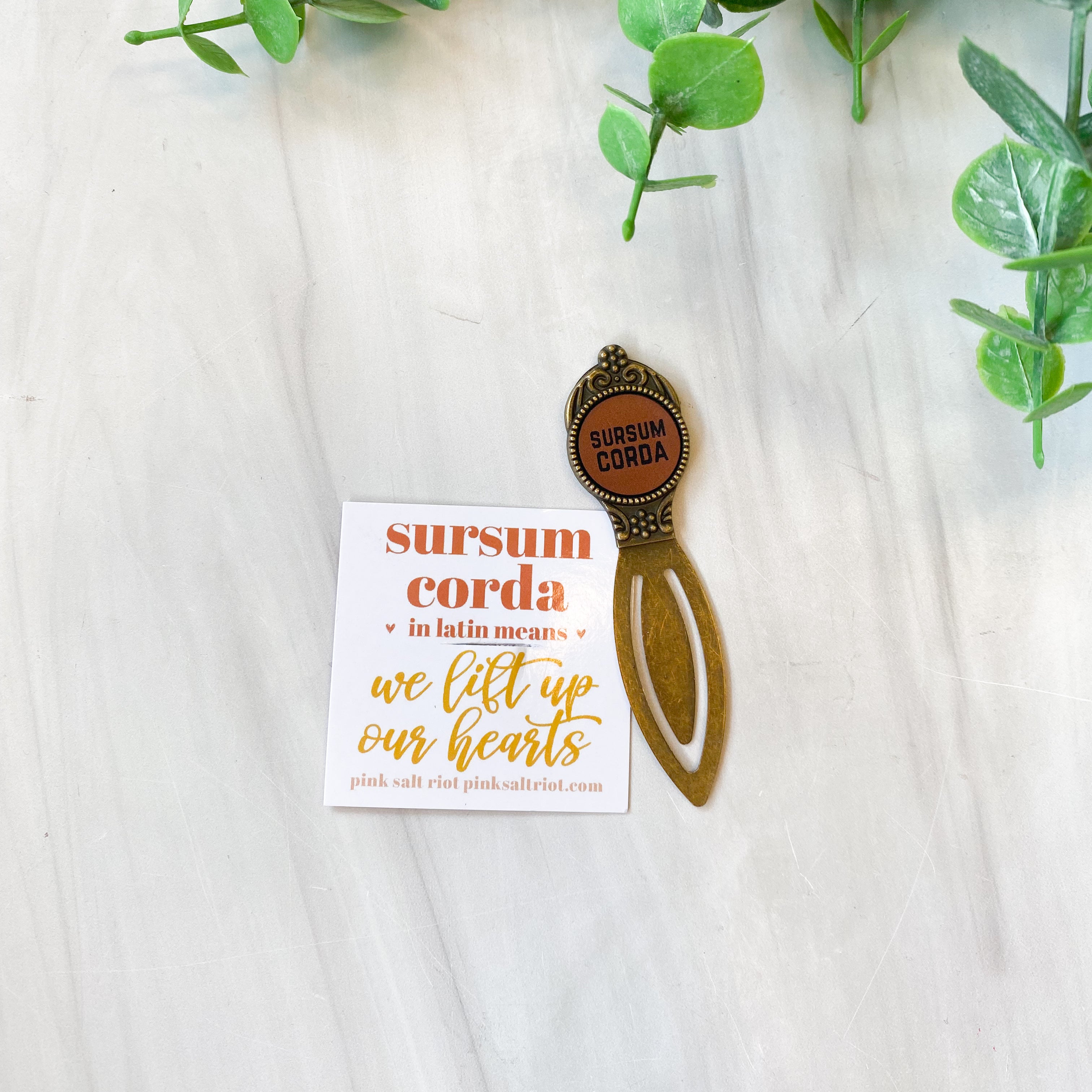 Latin Bookmarks Sursum Corda (We Lift Up Our Hearts)