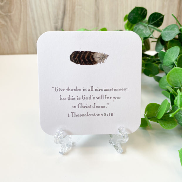 Verse Card/Easel - Thankfulness - 24 Verses