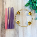 Metal Advent Wreath with 4 8" Candles Included