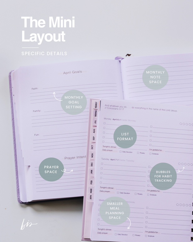 Blessed Is She 2026 Calendar Planner // Mini Layout