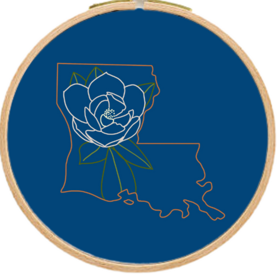 Louisiana Magnolia Embroidery Kit
