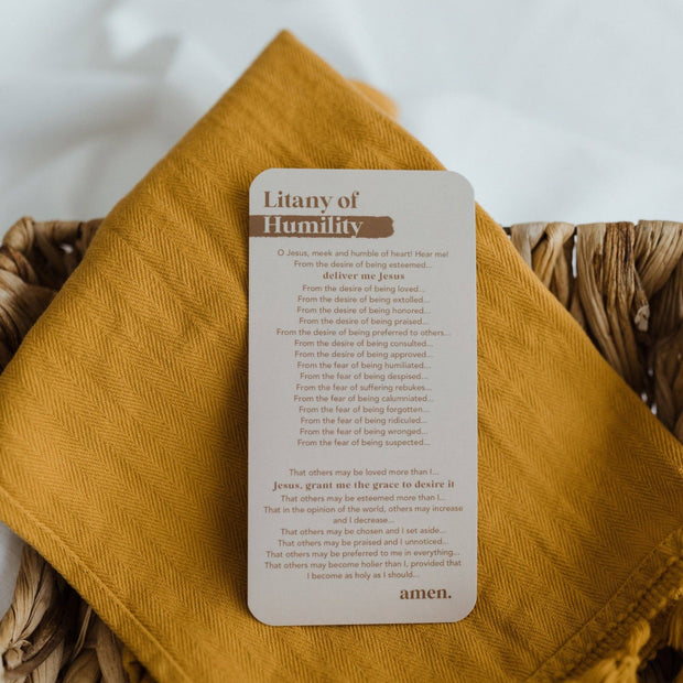 Litany of Humility Prayer Card