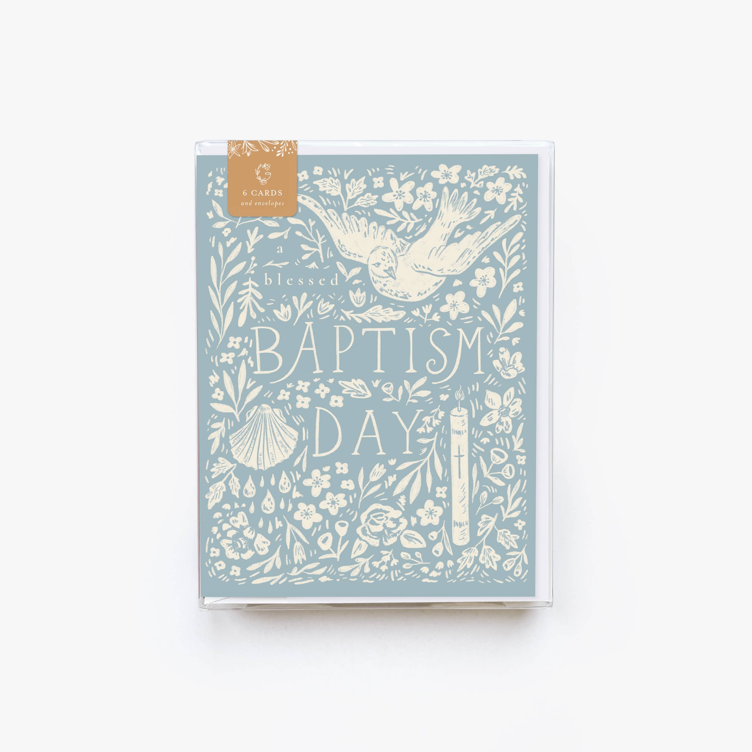 A Blessed Baptism Day Card (Blue) - Box of 6