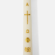 Alpha & Omega Baptism Candle (Gold)