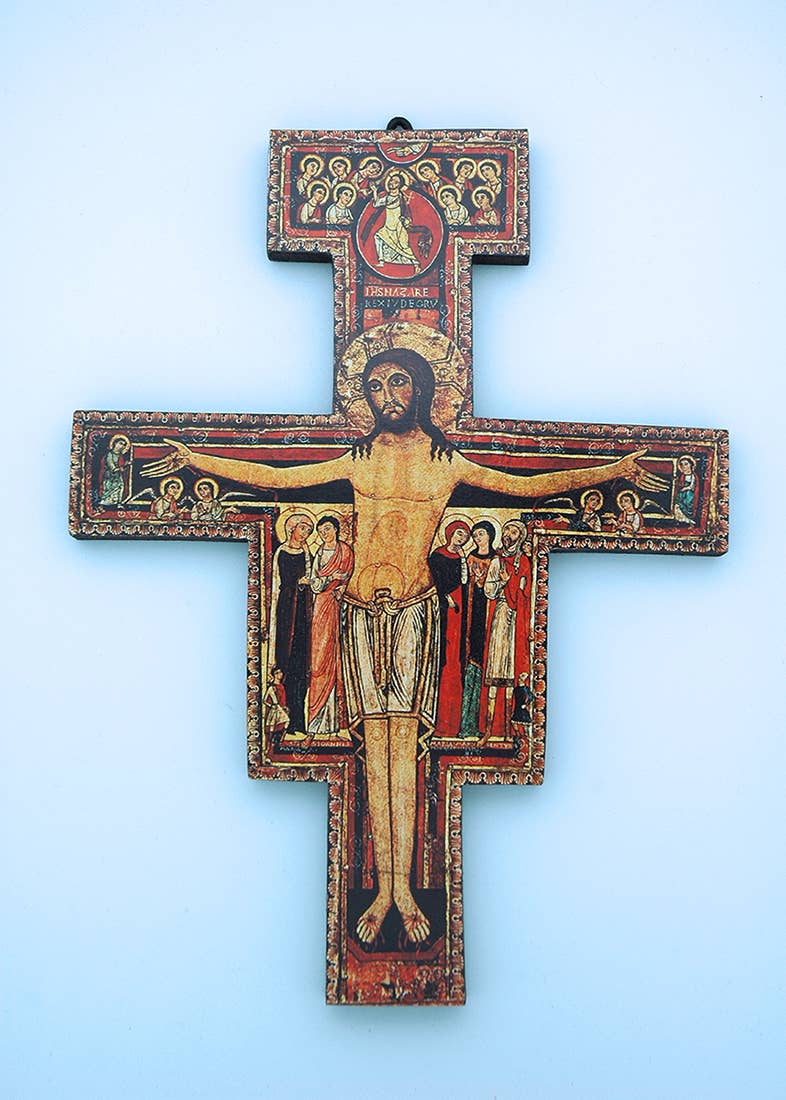 GG5 - Greek San Damiano Wall Cross Accent