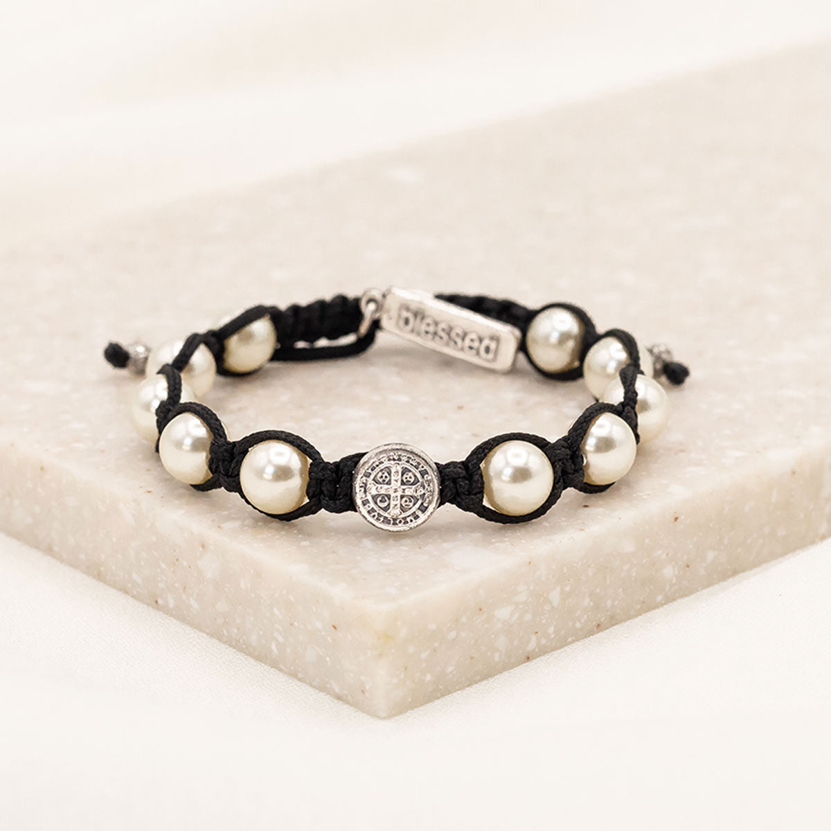 Divine Blessings Bracelet - Silver - Black - White