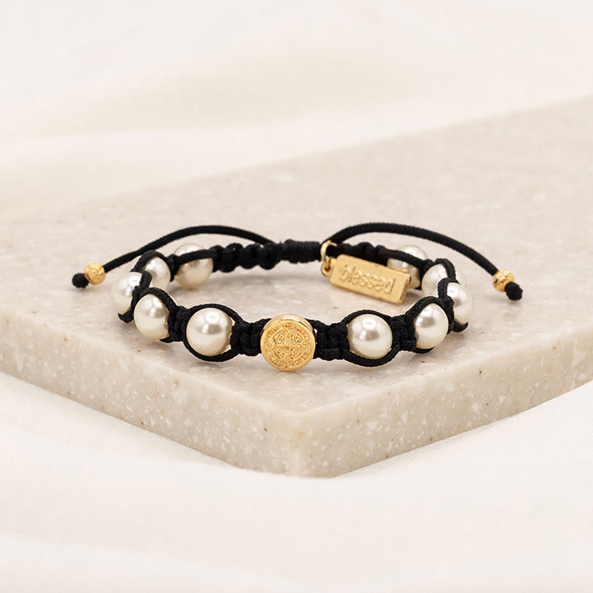 Divine Blessings Bracelet - Gold-Black-White