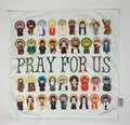 18" Pray for Us Ultra Soft Lovey Blanket