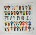 18" Pray for Us Ultra Soft Lovey Blanket