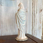 Praying Virgin in White with Gold 8"