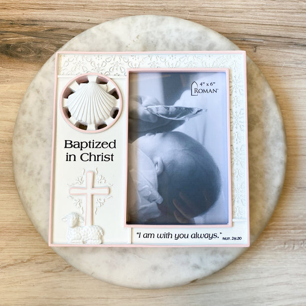 7.25"H Baptism Girl Frame 4x6