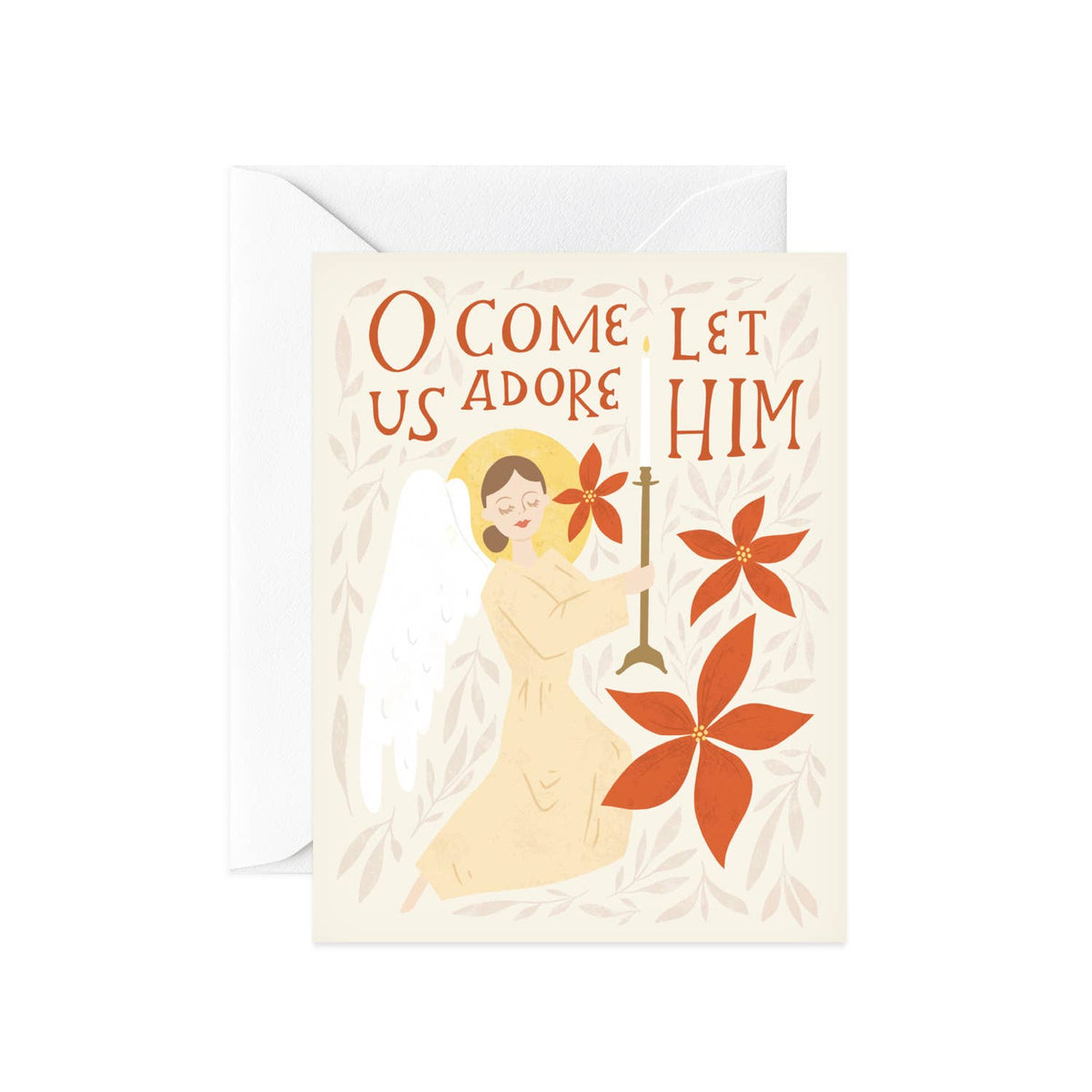 Adoring Angel Christmas Card