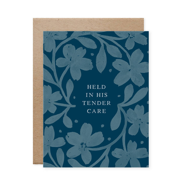 Held in His Tender Care Christian Sympathy Card