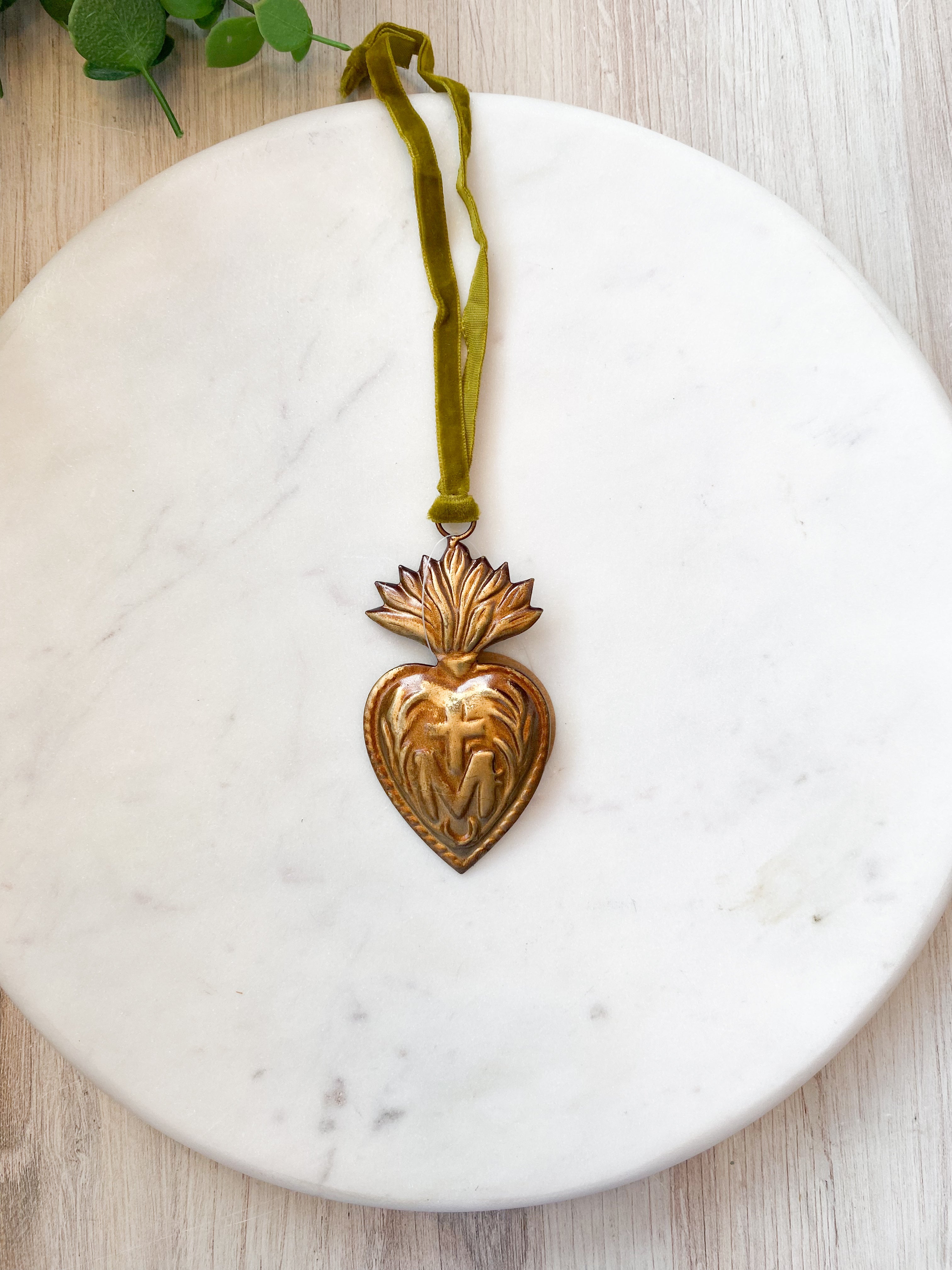 To Jesus Through Mary Sacred Heart Ornaments