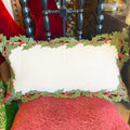 11"Wx22"L Holly Pillow  Cream Green