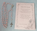 Pink Rosary With Baby'S First Rosary Poem