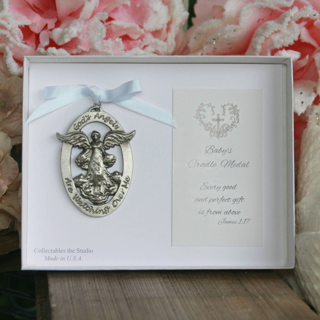 Baby Cradle Medal Angel for Boy CJ-347B