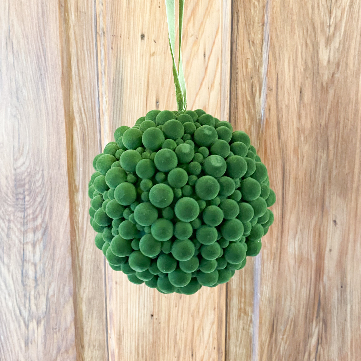 4.75" Green Pompom Ball Ornament