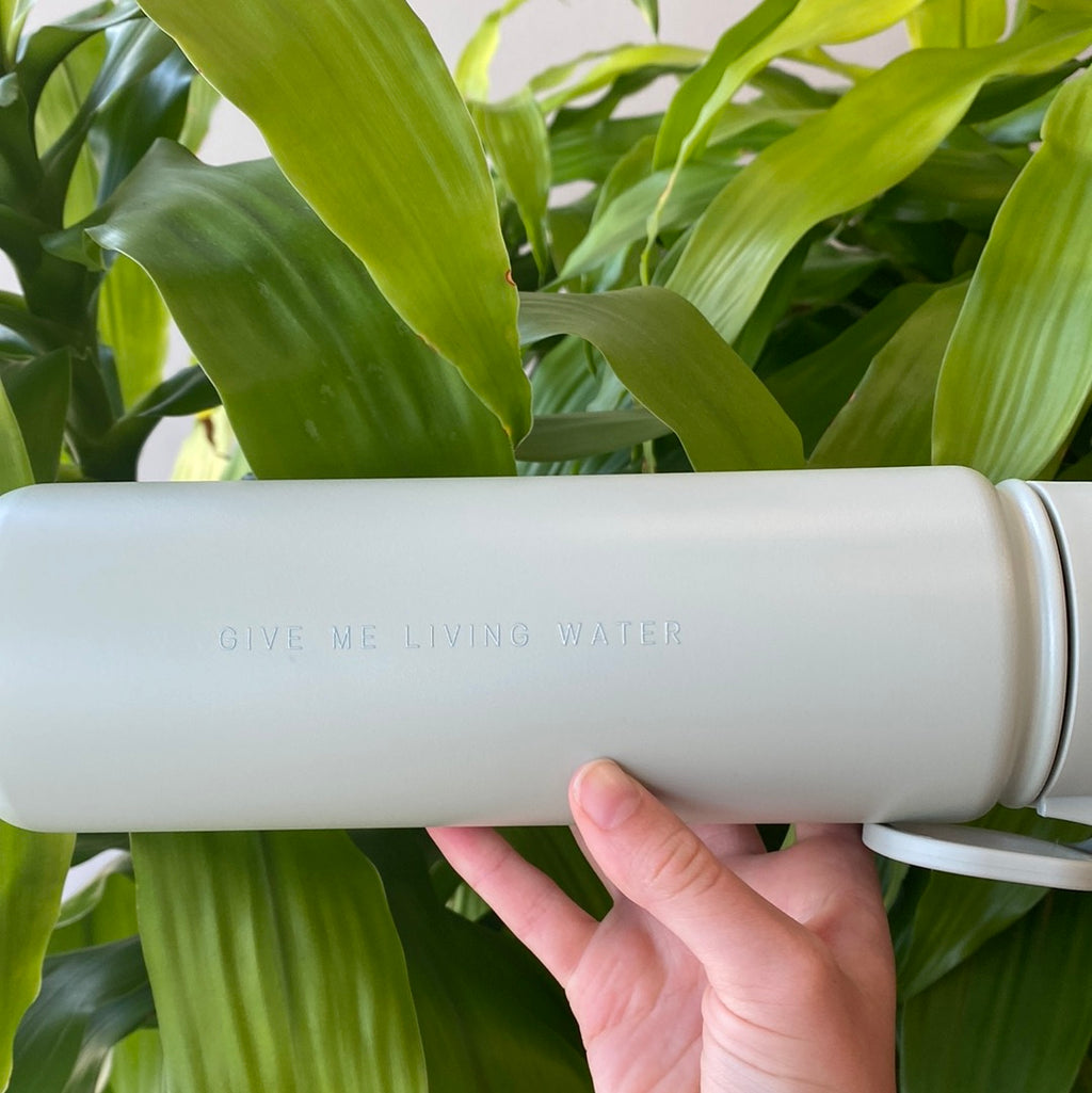 Give Me Living Water - Minimalist Water Bottle