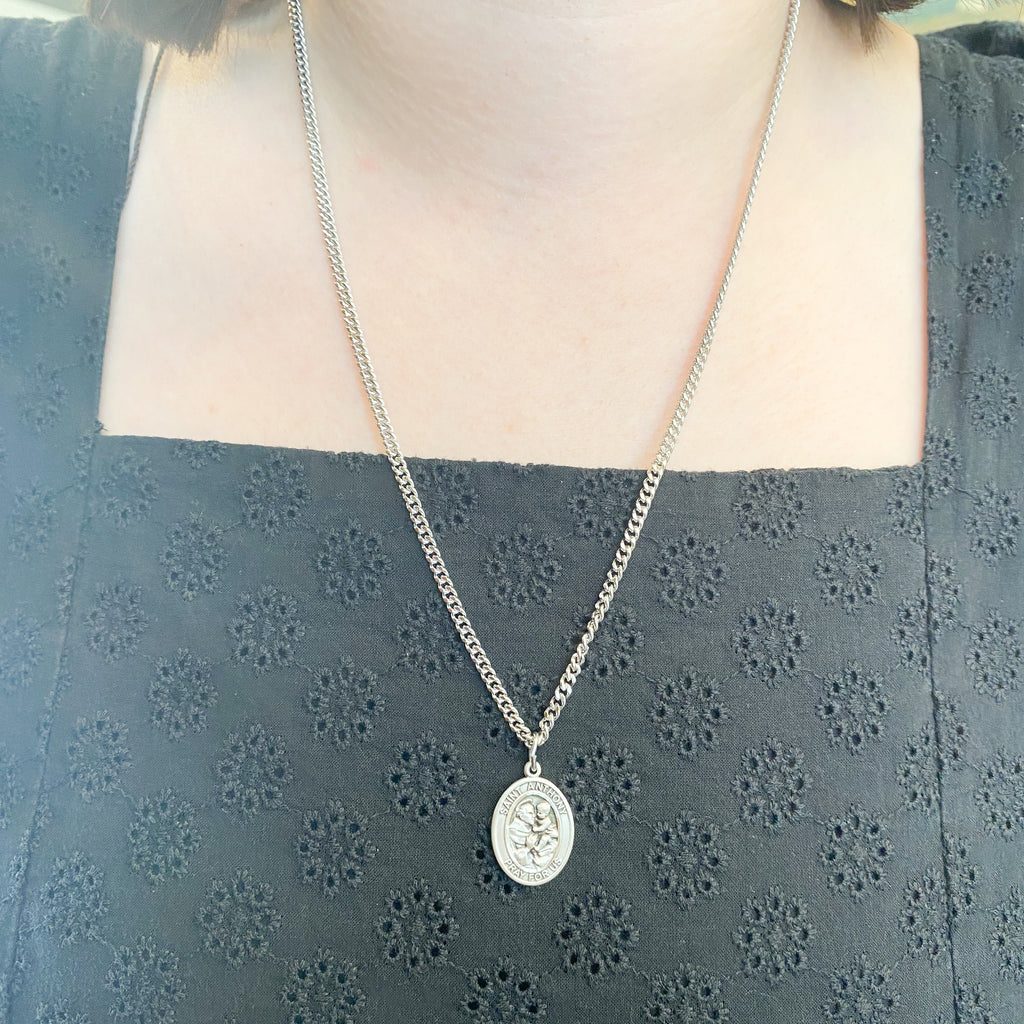 Sterling Silver St. Anthony Necklace