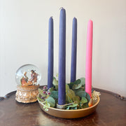 Round Metal Advent Candleholder