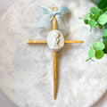Boy or Girl Gold Leaf Cross by JJ Designs
