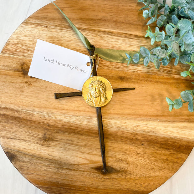 Gold Leaf Cross with the Crucified Lord Intaglio