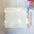 Meal Planner Notepad with Magnets - Cloud and Cream