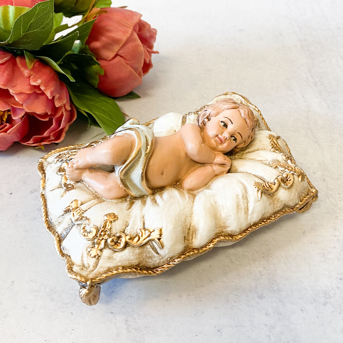 Baby Jesus on Cushion Figurine