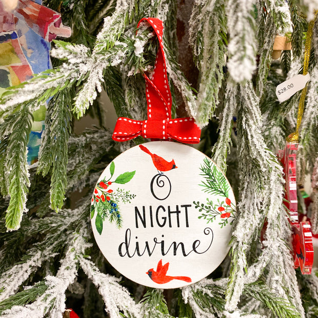 Cardinal Chorus Assorted Wood Disc Ornament