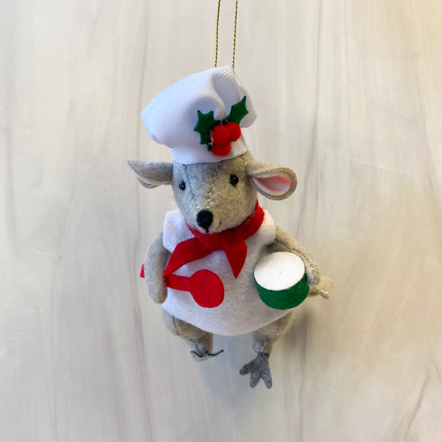 Mouse Chef Ornaments