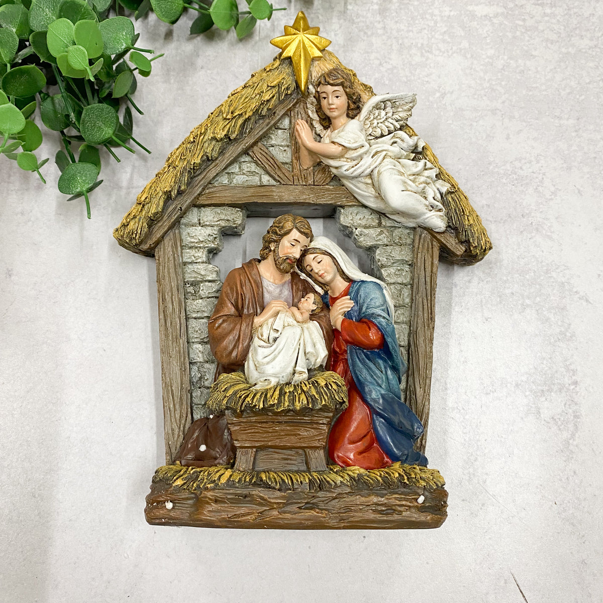 10.5"H Joseph Holding Baby