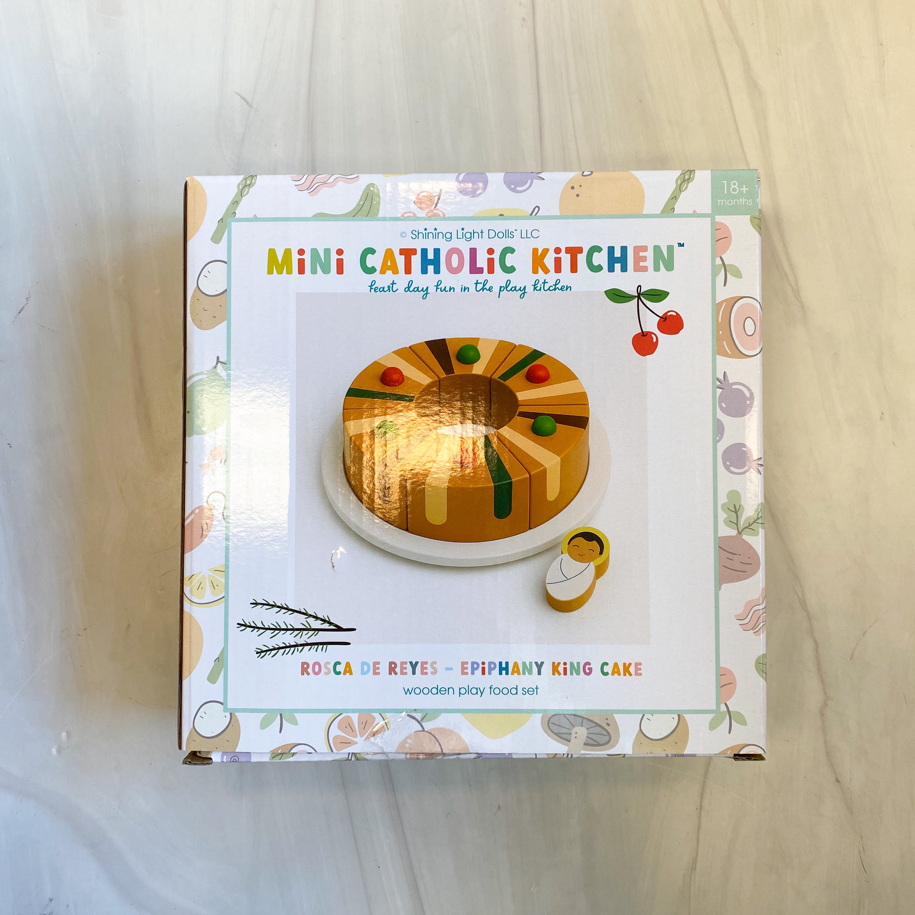 Wooden Play Food Set: Rosca De Reyes Epiphany King Cake