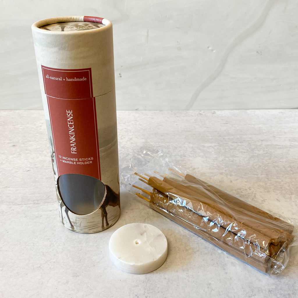 Incense Sticks (Frankincense) w Marble Holder