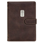 Journal Cover w/Lined Insert BrownCross/Man of God 1Tim 6:11