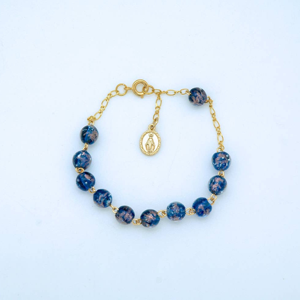 Luminous Glass Bead Prayer Bracelet from Fatima