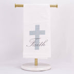 Faith Flour Sack Hand Towel   White/Tradewinds   20x28