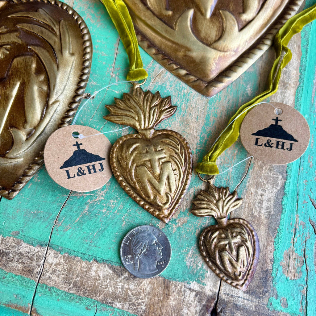 To Jesus Through Mary Sacred Heart Ornaments