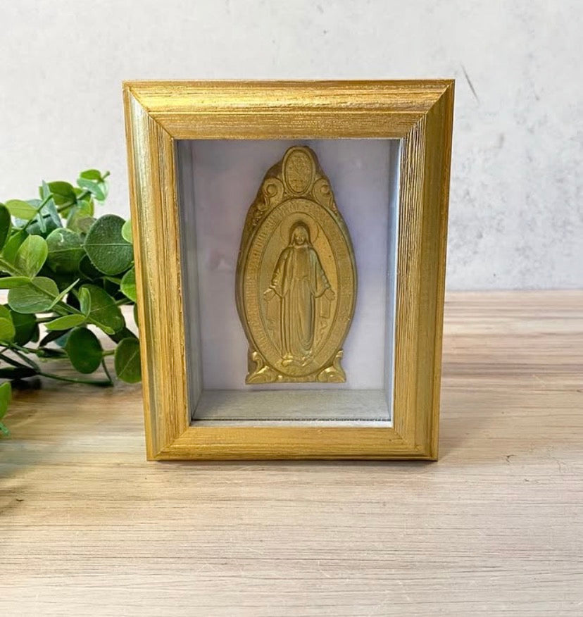 Miraculous Mary Gold Framed 4x5