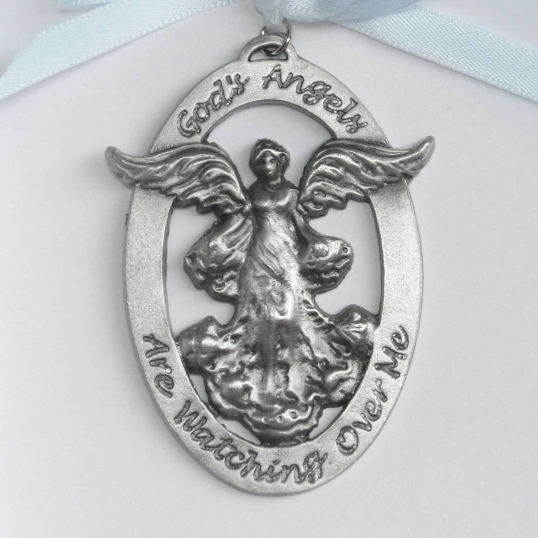Baby Cradle Medal Angel for Boy CJ-347B