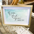 4x6 Gold Framed Scriptures; Quotes