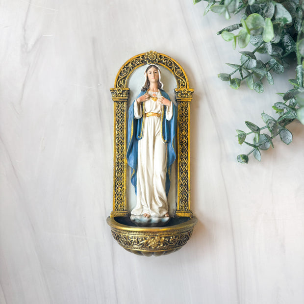 7" Immaculate Heart Holy Water Font