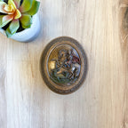 St. George oval box, Cold Cast Bronze 3.75x4.5"